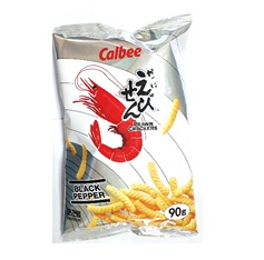 CALBEE PRAWN CRACKER BLACK PEPPER 90G